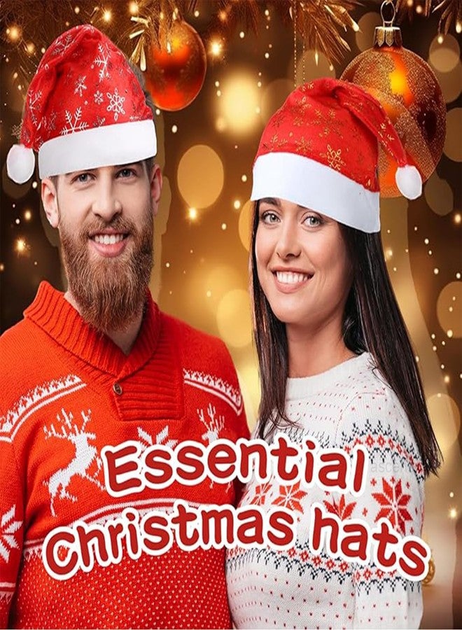 ascension Set of 2 Pcs Red Christmas Santa Cap Santa Claus Cap Merry Christmas Party Cap Hat for Christmas/Xmas Party Decoration (Pack of 2Pcs) - Image 5